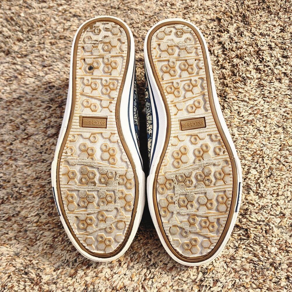 Skechers BOBS For Dogs Bow Wow Print Sneakers Size 8 Blue Multi Dog Lover - Picture 7 of 8